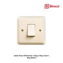 Saklar Broco IB New Gee 1 Gang 1 Way Cream 1 Way (6621U)