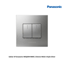 Saklar B Panasonic WESJ5941MWS 2 Device Wide E-Style Silver