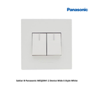 Saklar B Panasonic WESJ5941 2 Device Wide E-Style White