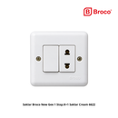 Saklar Broco New Gee 1 Stop.K+1 Saklar Cream 6622
