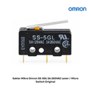 Saklar Mikro Omron SS-5GL 5A 250VAC Lever / Micro Switch Original