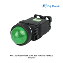 Pilot Lamp Fuji Dome DR 22 DOL H3G Trafo, LED 110VAC 22 mm Green