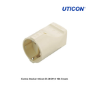 Contra Stecker Uticon CS-28 2P+E 10A Cream