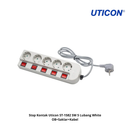 Stop Kontak Uticon ST-1582 SW 5 Lubang White OB+Saklar+Kabel