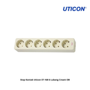 Stop Kontak Uticon ST-168 6 Lubang Cream OB