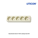Stop Kontak Uticon ST-158 5 Lubang Cream OB