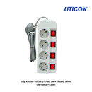 Stop Kontak Uticon ST-1482 SW 4 Lubang White OB+Saklar+Kabel