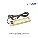 Stop Kontak Uticon ST-1482 4 Lubang Cream OB+Saklar+Kabel