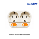 Stop Kontak Uticon ST-128 SW 2Lubang+Saklar