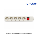 Stop Kontak Uticon ST-1582NC 5 Lubang Cream OB+Saklar