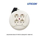 Stop Kontak Uticon ST-148 CR 4 Lubang UFO + Kabel 4 M