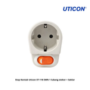 Stop Kontak Uticon ST-118 SWN 1 lubang steker + Saklar