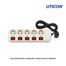 Stop Kontak Arde  5 Lubang 3M + Saklar Uticon ST-8582 SW