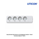 Stop Kontak Arde Uticon 4 Lb (Pengaman Socket + Panel Terminal Kabel) ST-148 N