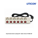 Stop Kontak Arde  6 Lubang 3M + Saklar Uticon ST-8582 SW