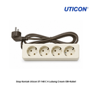 Stop Kontak Uticon ST-148 C 4 Lubang Cream OB+Kabel