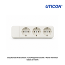 Stop Kontak Arde Uticon 3 Lb (Pengaman Socket + Panel Terminal Kabel) ST-138 N