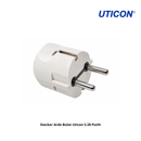 Stecker Arde Bulat Uticon S-28 Putih