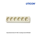 Stop Kontak Uticon ST-168 C 6 Lubang Cream OB+Kabel