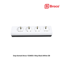 Stop Kontak Broco 1534055 4 Way Black-White OB