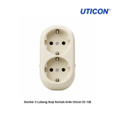 Stecker 2 Lubang Stop Kontak Arde Uticon SC-128