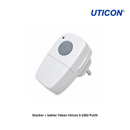 Stecker + Saklar Tekan Uticon S-2282 Putih