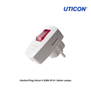 Stecker/Plug Uticon S-228N 2P+E+ Saklar Lampu