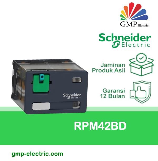 Relay Schneider RPM42BD (14 Pin-4 CO) w/LED 15A 24VDC