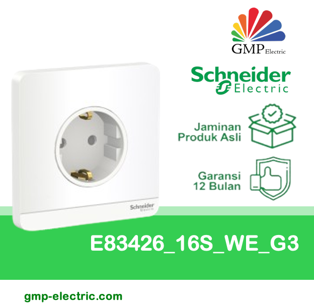 Stop Kontak Schuko AvatarOn E83426_16S_WE_G3 White