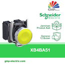 Push Button Switch Schneider XB4-BA51 22 mm Metal Momentary Yellow 1NO