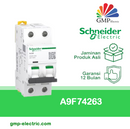 MCB Schneider iC60N, 6kA 2P 63A White A9F74263