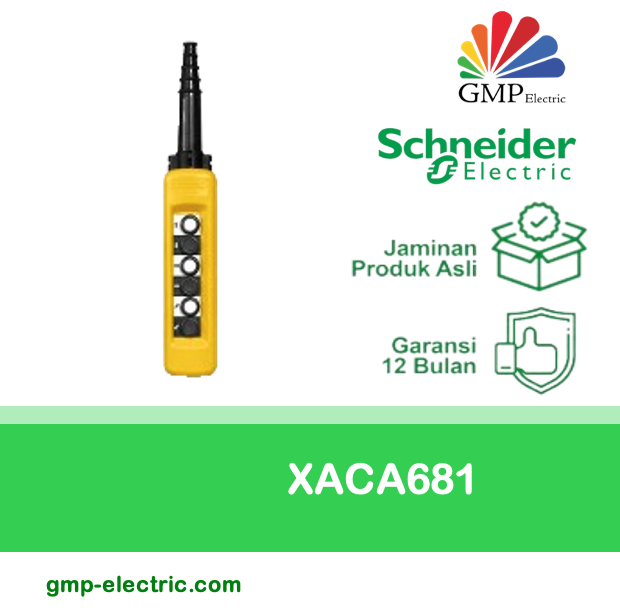Hoist Push Button Switch Schneider XACA681 6 Arah Single Speed