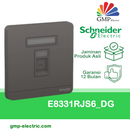 Outlet RJ45 CAT 6 AvatarOn E8331RJS6_DG Black