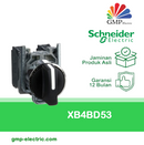 Selector Switch Schneider XB4-BD53 22 mm Metal 3 posisi spring return di kiri dan di kanan 2N/O