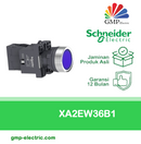 Push Button Lamp Schneider XA2EW36B1 22 mm Plastic Momentary 24VAC/DC Blue 1NO