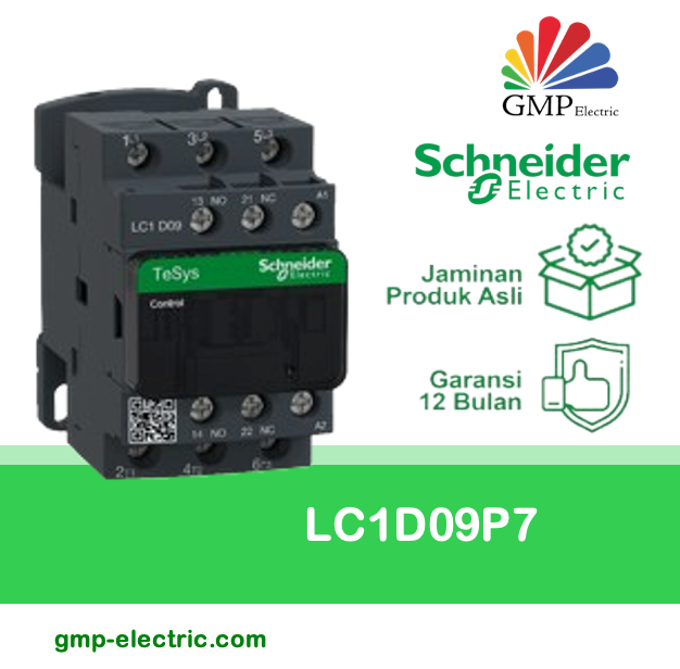 Kontaktor Schneider LC1D09P7 4KW 230VAC Auxilary 1NO+1NC
