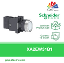 Push Button Lamp Schneider XA2EW31B1 22 mm Plastic Momentary 24VAC/DC White 1NO