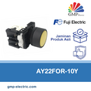 Push Button Switch Fuji AY22FOR-10Y Round, Momentary 22 mm Yellow 1 NO