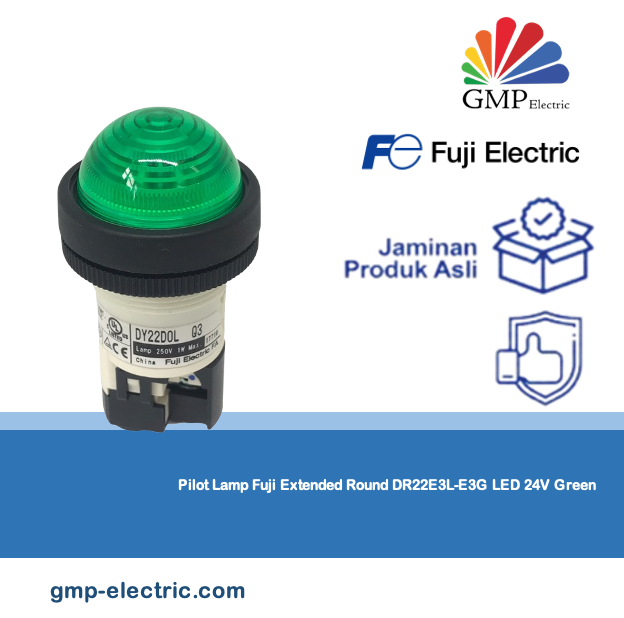 Pilot Lamp Fuji Extended Round DR22E3L-E3G LED 24V Green