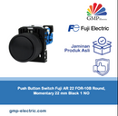 Push Button Switch Fuji AR 22 FOR-10B Round, Momentary 22 mm Black 1 NO