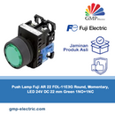 Push Lamp Fuji AR 22 FOL-11E3G Round, Momentary, LED 24V DC 22 mm Green 1NO+1NC