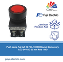 Push Lamp Fuji AR 22 FOL-10E3R Round, Momentary, LED 24V DC 22 mm Red 1 NO