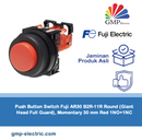Push Button Switch Fuji AR30 B2R-11R Round (Giant Head Full Guard), Momentary 30 mm Red 1NO+1NC