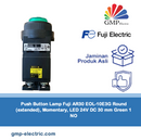 Push Button Lamp Fuji AR30 EOL-10E3G Round (extended), Momentary, LED 24V DC 30 mm Green 1 NO