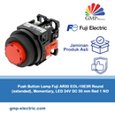 Push Button Lamp Fuji AR30 EOL-10E3R Round (extended), Momentary, LED 24V DC 30 mm Red 1 NO