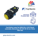 Push Button Lamp Fuji AR30 EOL-11E3Y Round (extended), Momentary, INC 24V DC 30 mm Yellow 1NO+1NC