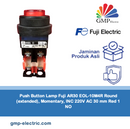 Push Button Lamp Fuji AR30 EOL-10M4R Round (extended), Momentary, INC 220V AC 30 mm Red 1 NO