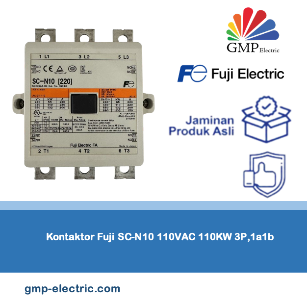 Kontaktor Fuji SC-N10 110VAC 110KW 3P,1a1b