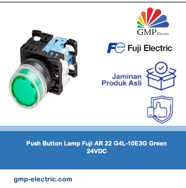 Push Button Lamp Fuji AR 22 G4L-10E3G Green 24VDC