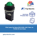 Pilot Lamp Fuji Dome DR 30 DOL H4G Trafo, Inc 110VAC 30 mm Green